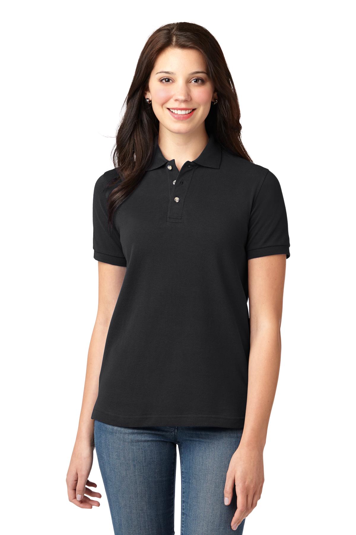 Port Authority Ladies Heavyweight Cotton Pique Polo....