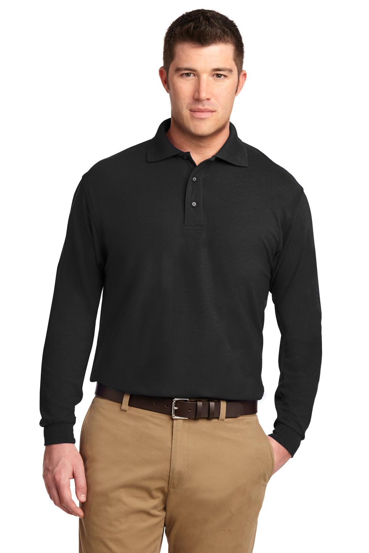 Port Authority Silk Touch Long Sleeve Polo. K500LS