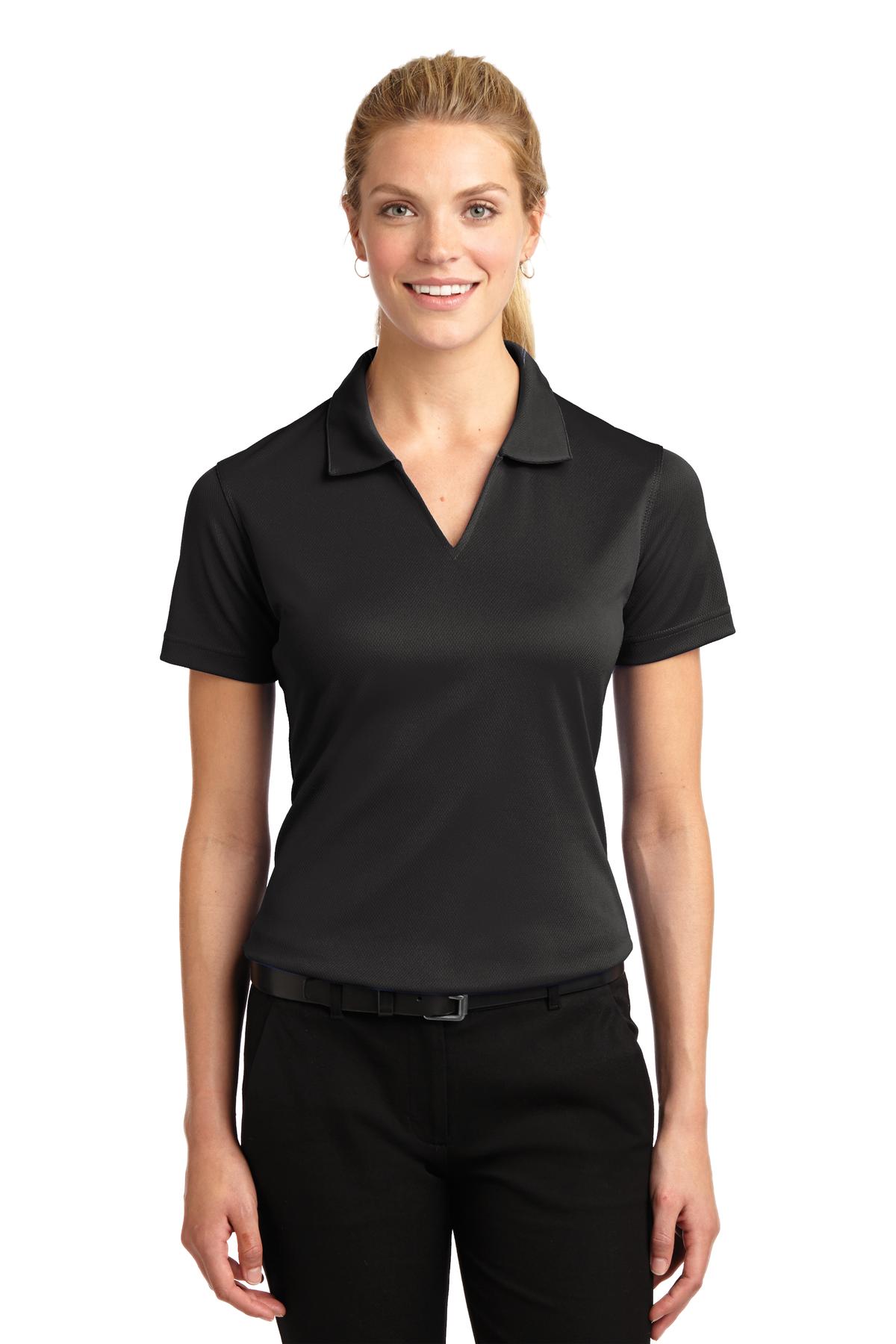 Sport-Tek Ladies Dri-Mesh V-Neck Polo. L469