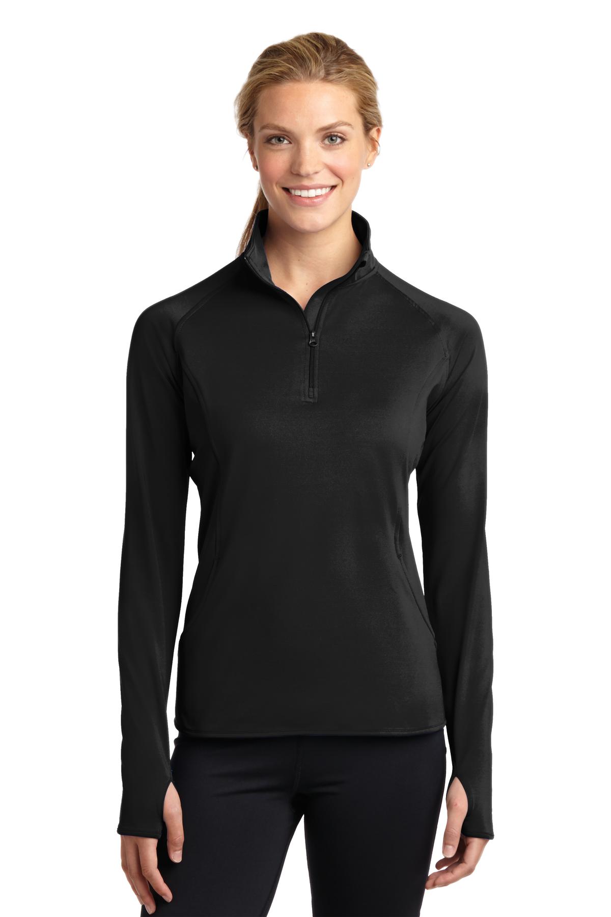 Sport-Tek Ladies Sport-Wick Stretch 1/4-Zip Pullover....