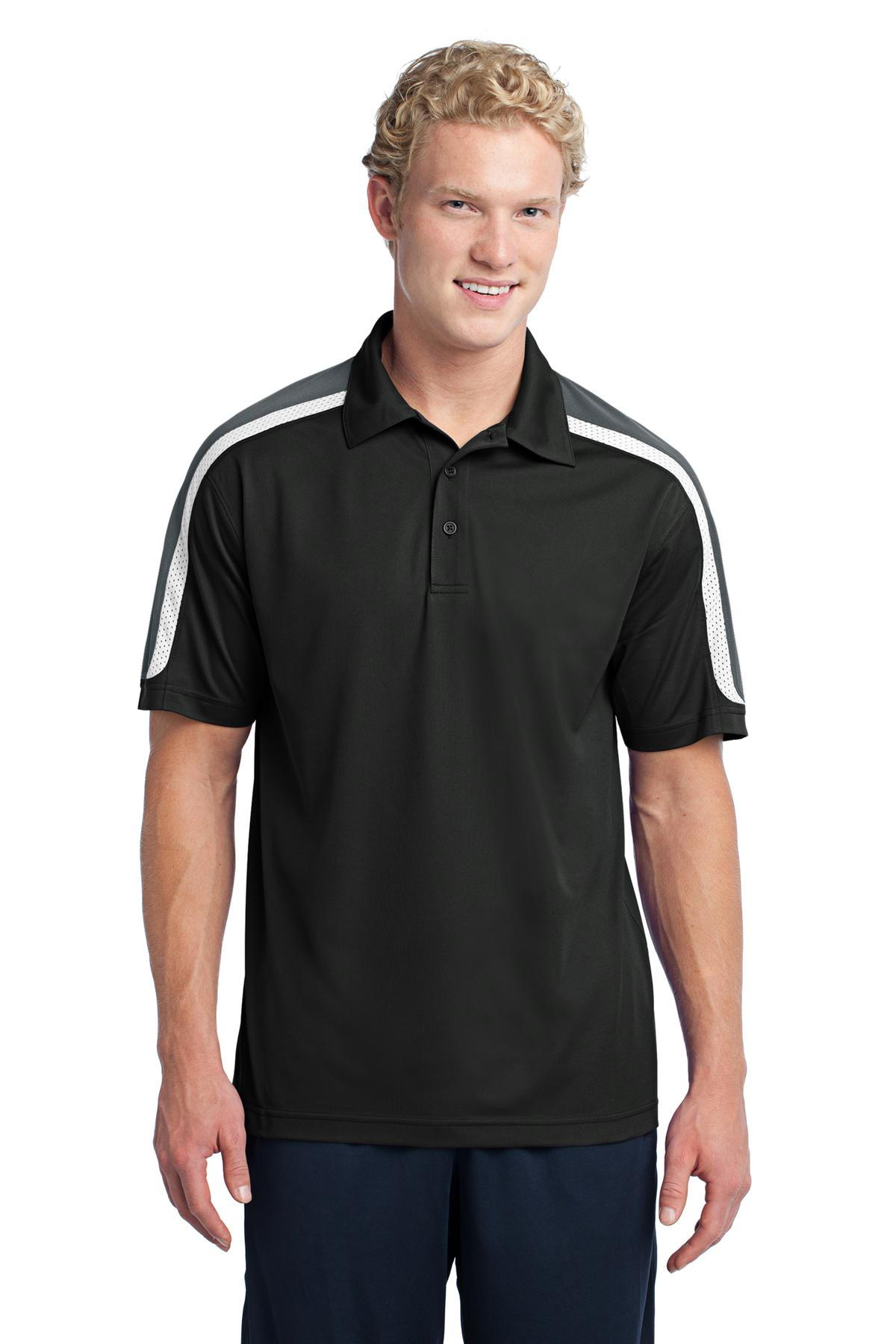 Sport-Tek Tricolor Shoulder Micropique Sport-Wick Polo....