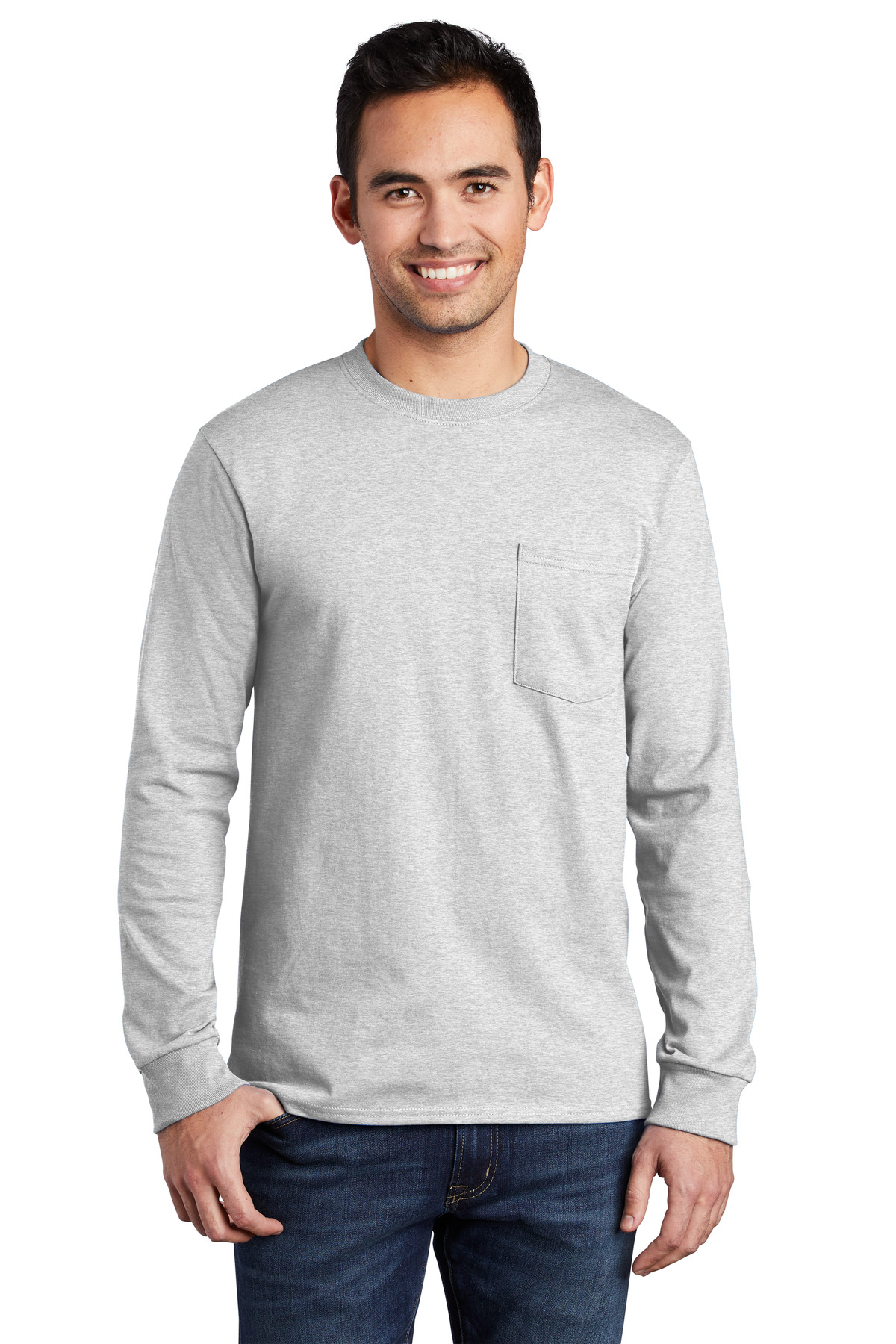 Port & Company Tall Long Sleeve Essential Pocket Tee....