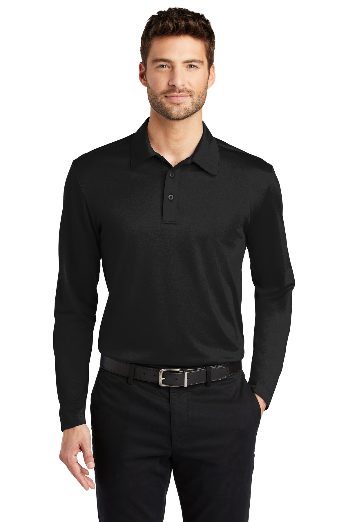 Port Authority Silk Touch Performance Long Sleeve Polo....