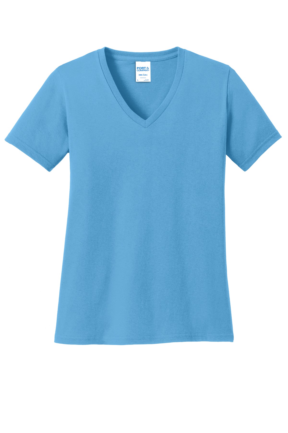 Port & Company Ladies Core Cotton V-Neck Tee. LPC54V