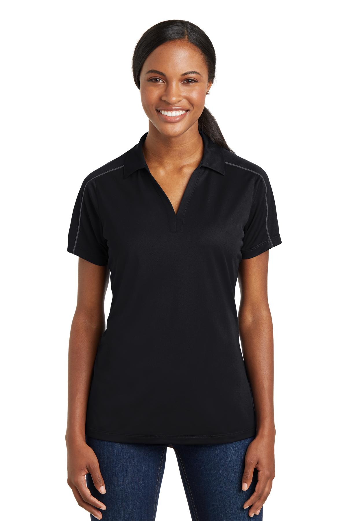 Sport-Tek Ladies Micropique Sport-Wick Piped Polo....