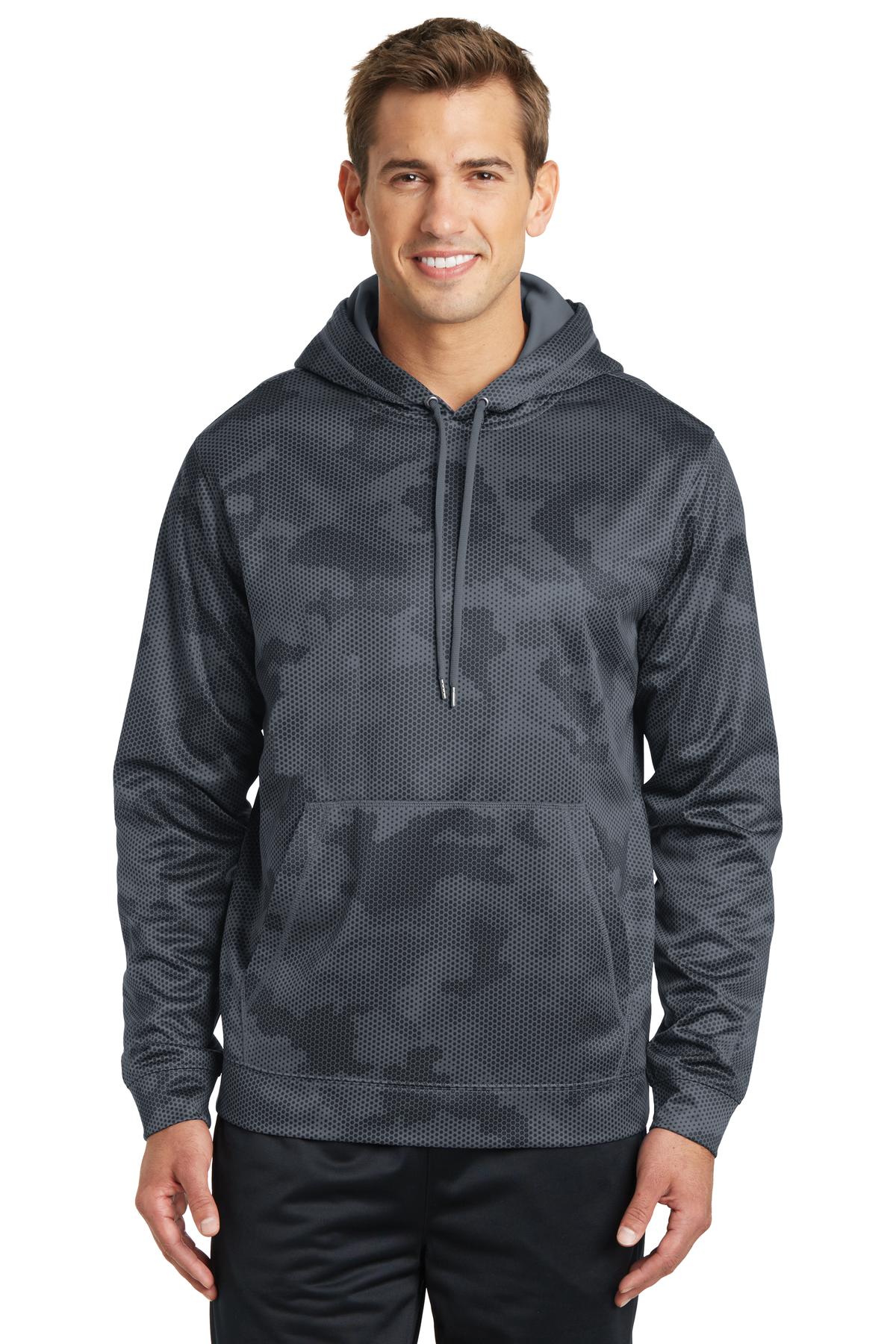 Sport-Tek Sport-Wick CamoHex Fleece Hooded Pullover....