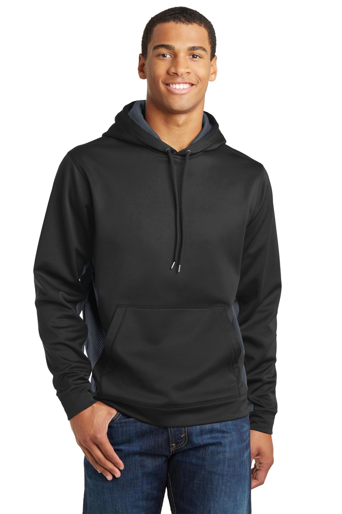 Sport-Tek Sport-Wick CamoHex Fleece Colorblock Hooded...