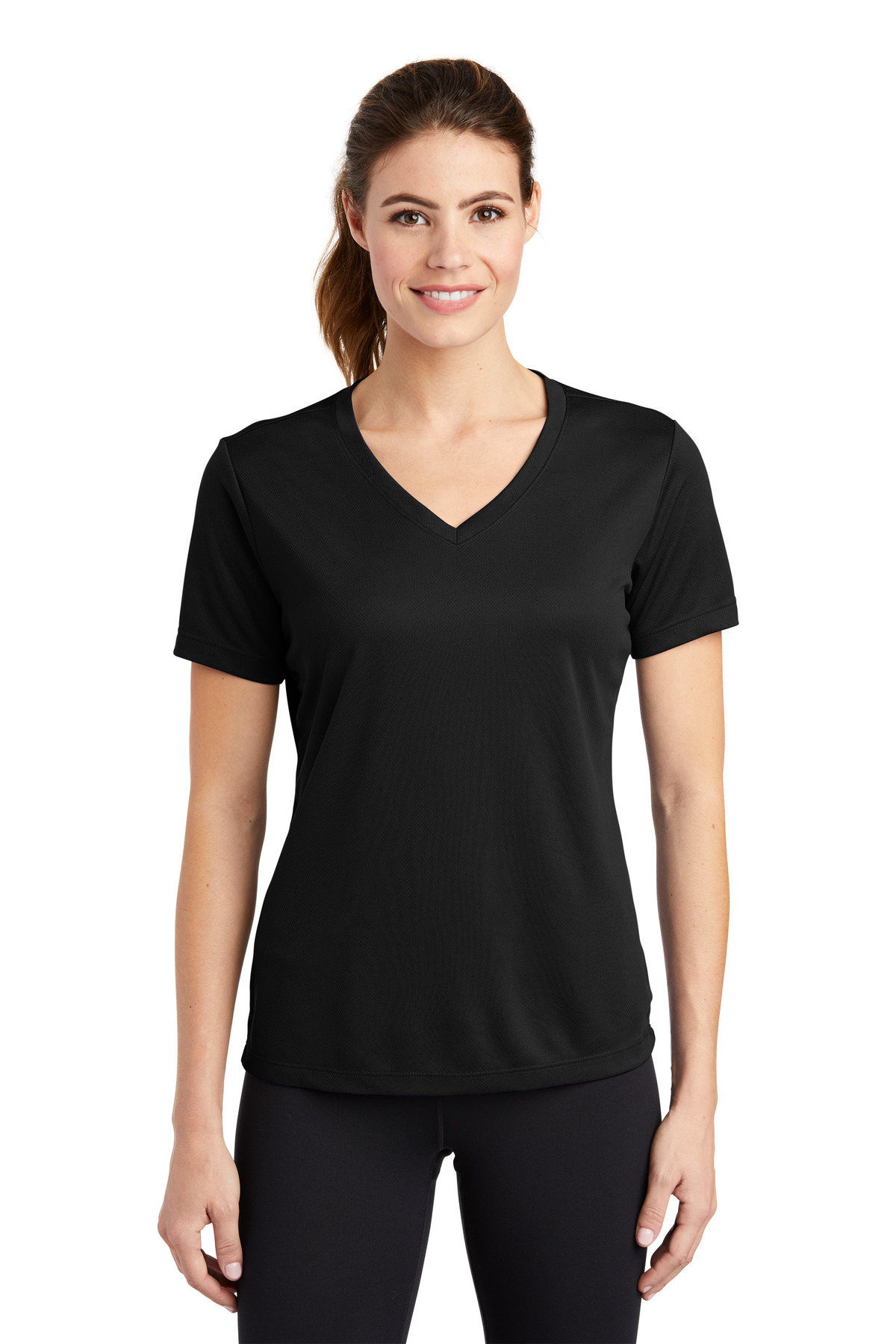 Sport-Tek Ladies PosiCharge RacerMesh V-Neck Tee. LST340