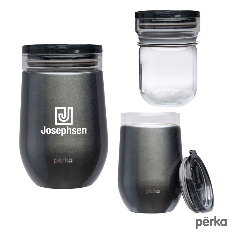 Perka® Taylor 12 oz. Double Wall, Stainless Steel Wine...