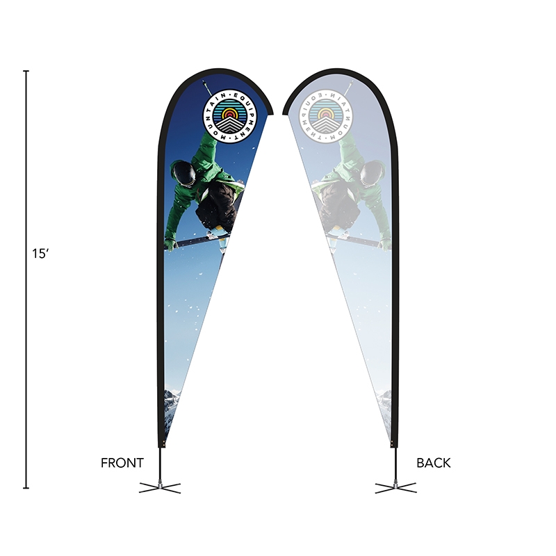 DisplaySplash 15' Single-Sided Custom Teardrop Flag