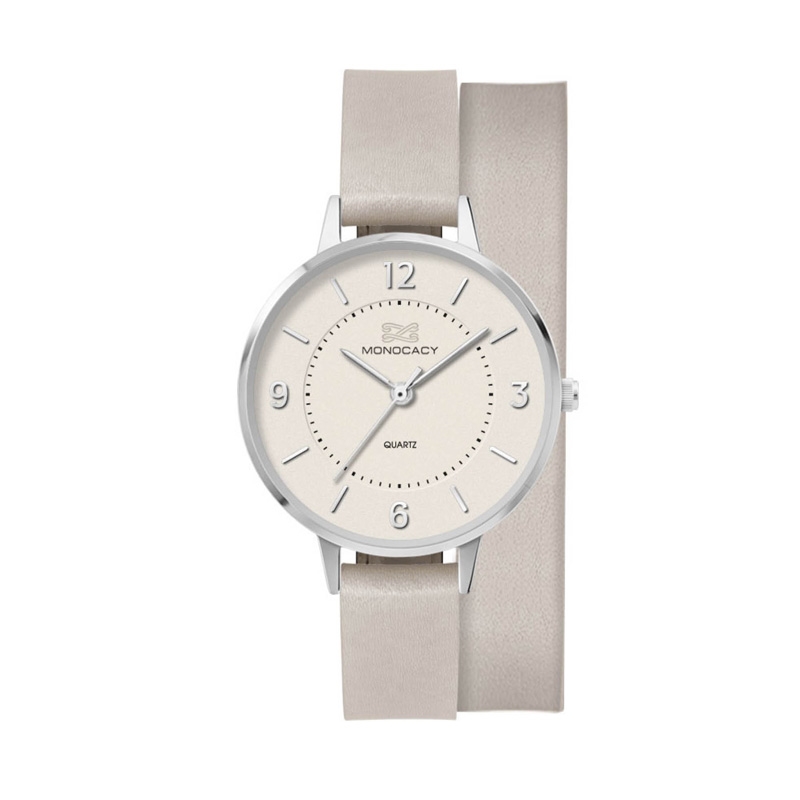 34MM, SILVER METAL CASE, 3-HAND MVT