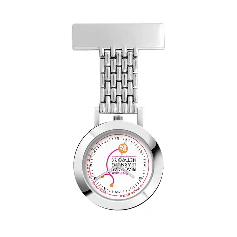 WC8219 33MM METAL SILVER CASE, NURSE WATCH, 3 HAND...