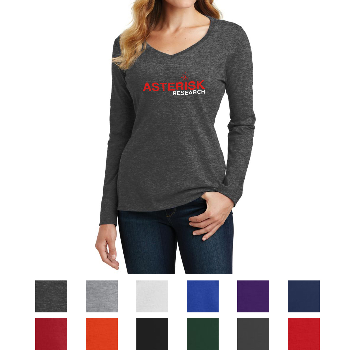 Port & Company® Ladies' Long Sleeve Fan Favorite V-Neck...