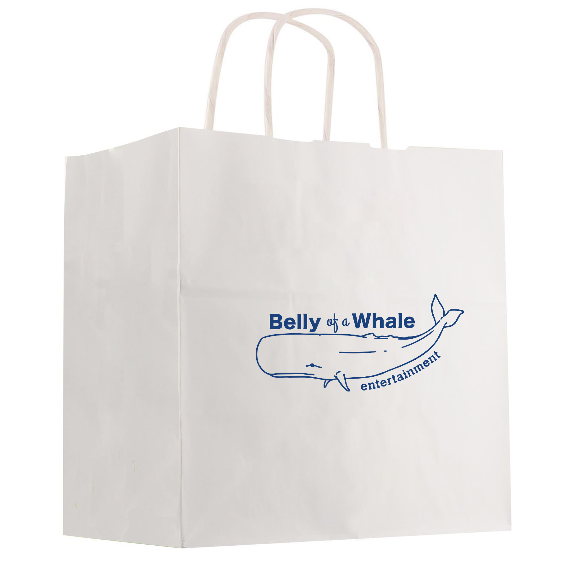 Kraft Paper White Shopping Bag - 10