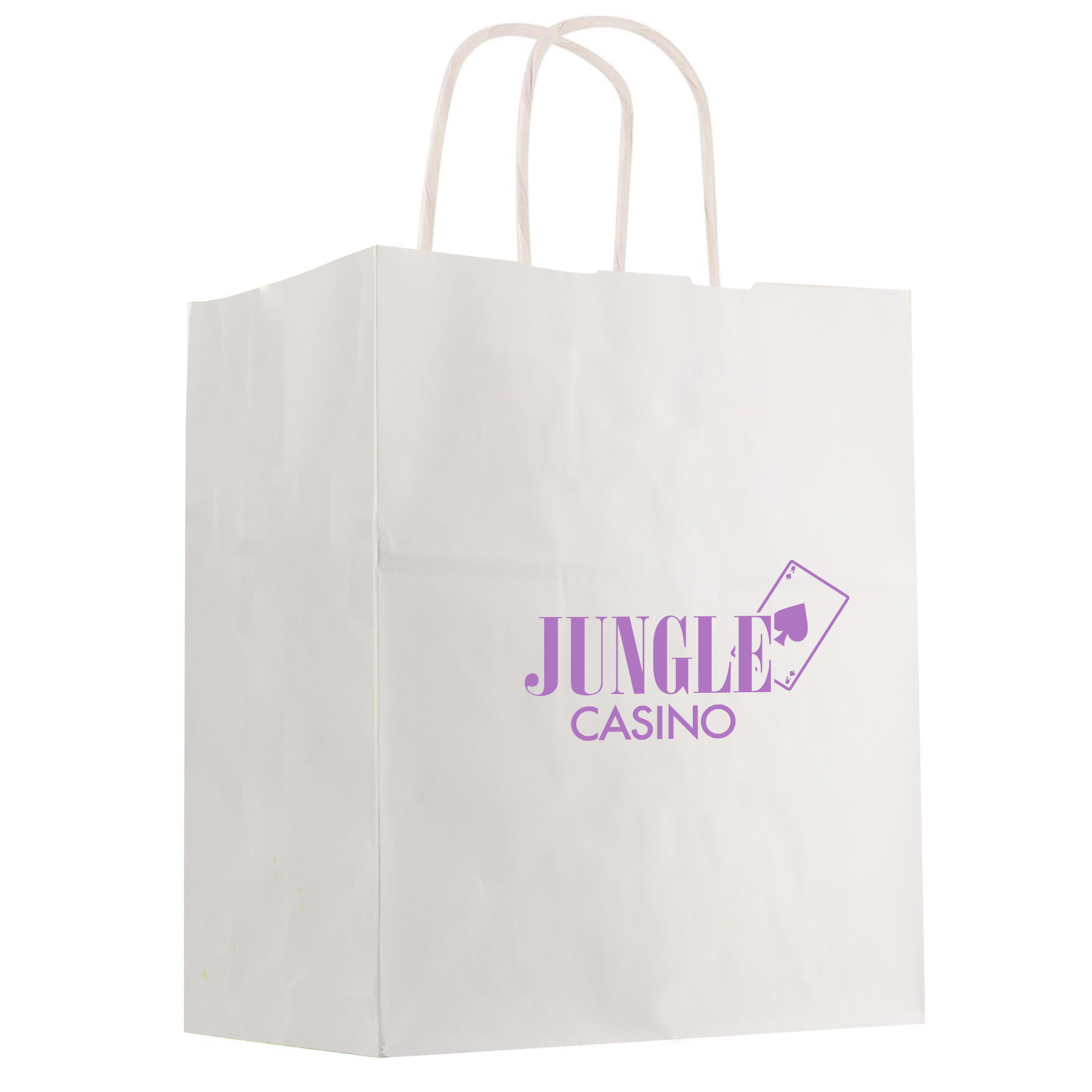 Kraft Paper White Shopping Bag - 13