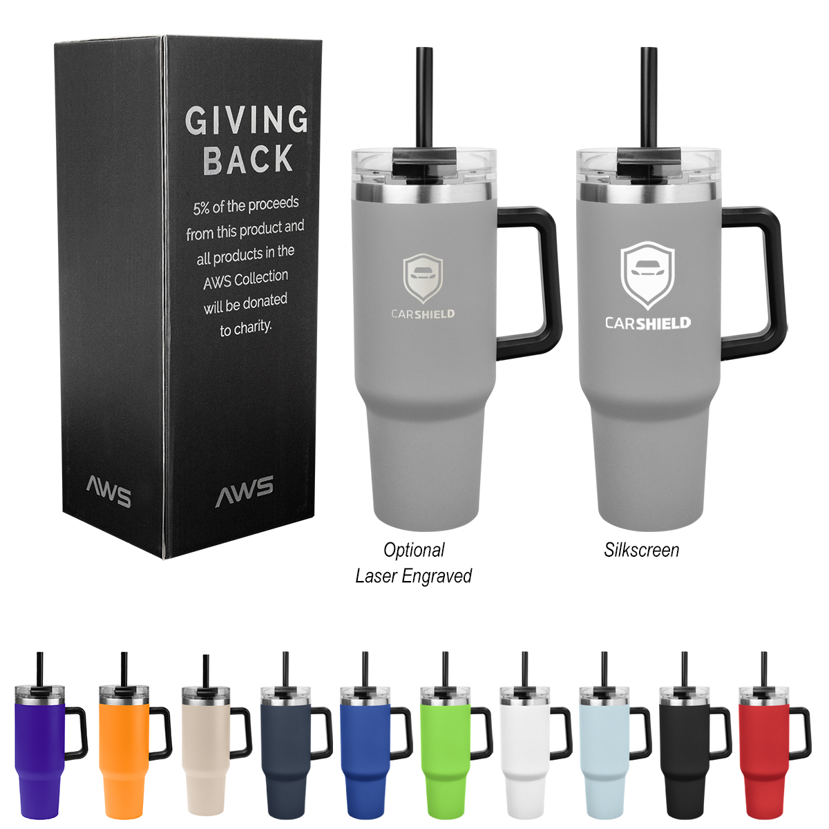 40 Oz. AWS Intrepid Stainless Steel Tumbler