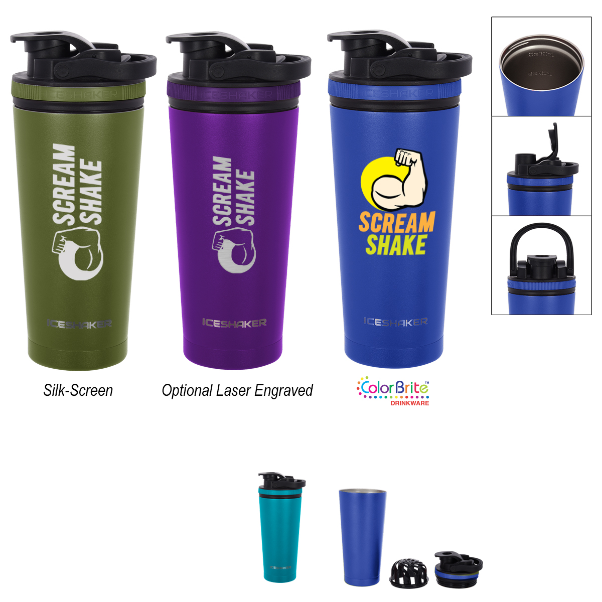 26 Oz. Stainless Steel Shaker Bottle