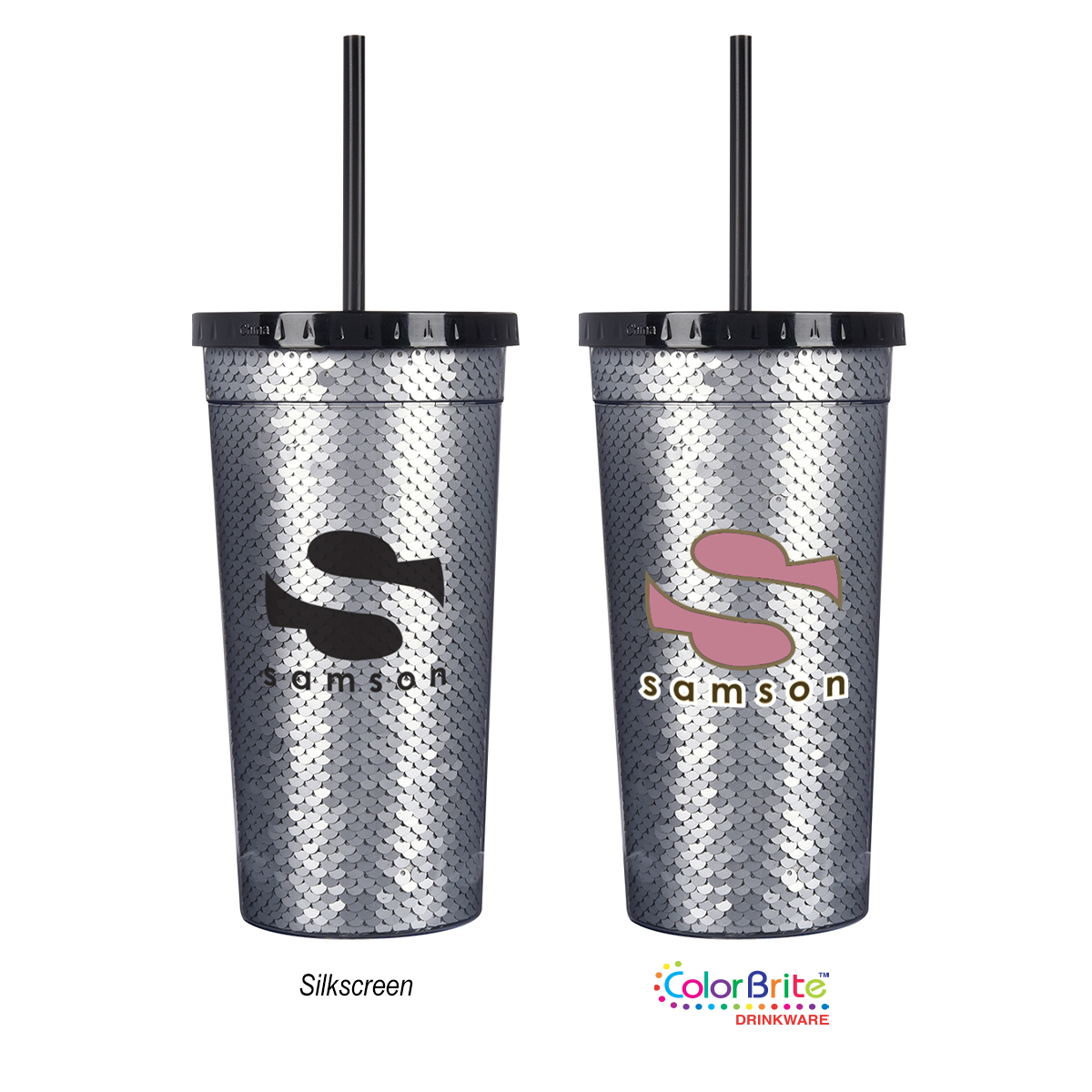 24 Oz. Sequin Tumbler