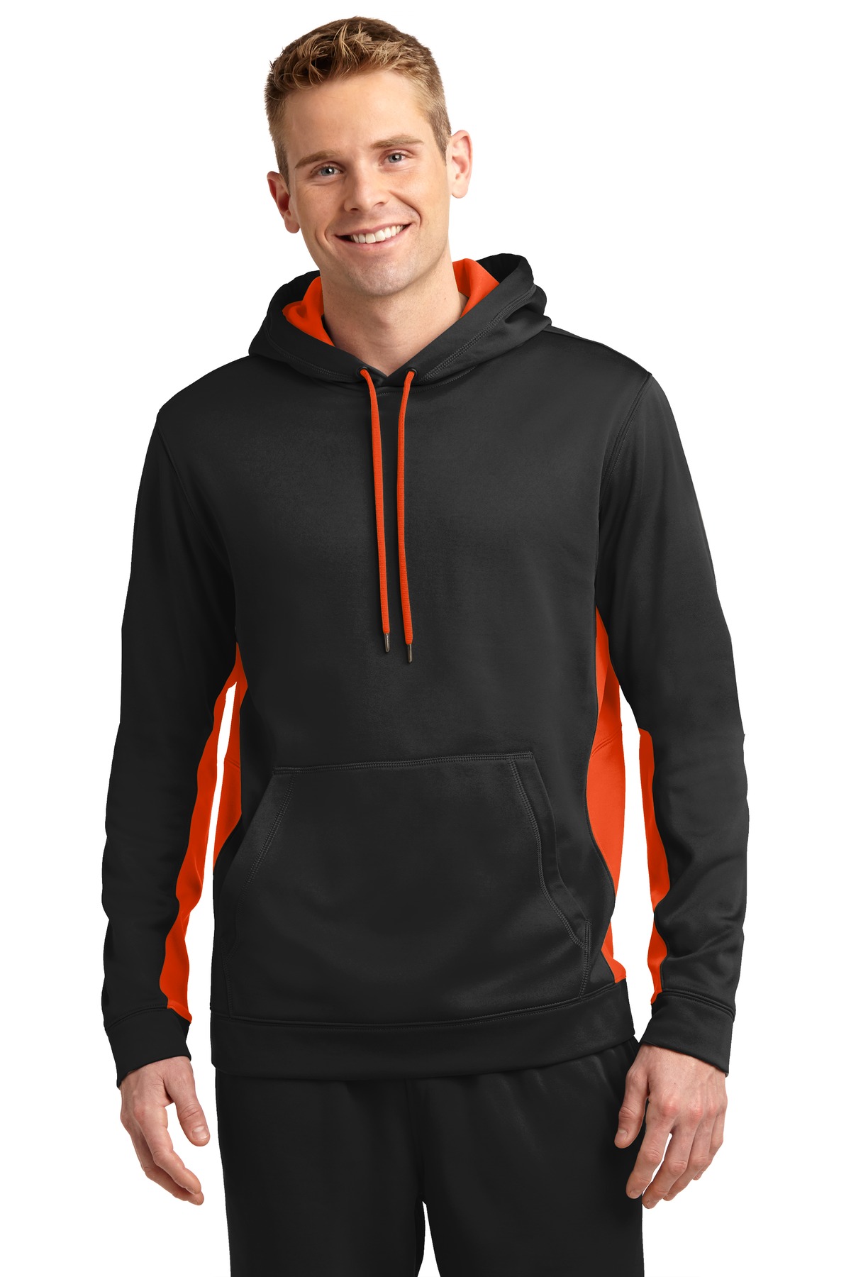 Sport-Tek Sport-Wick Fleece Colorblock Hooded Pullover....