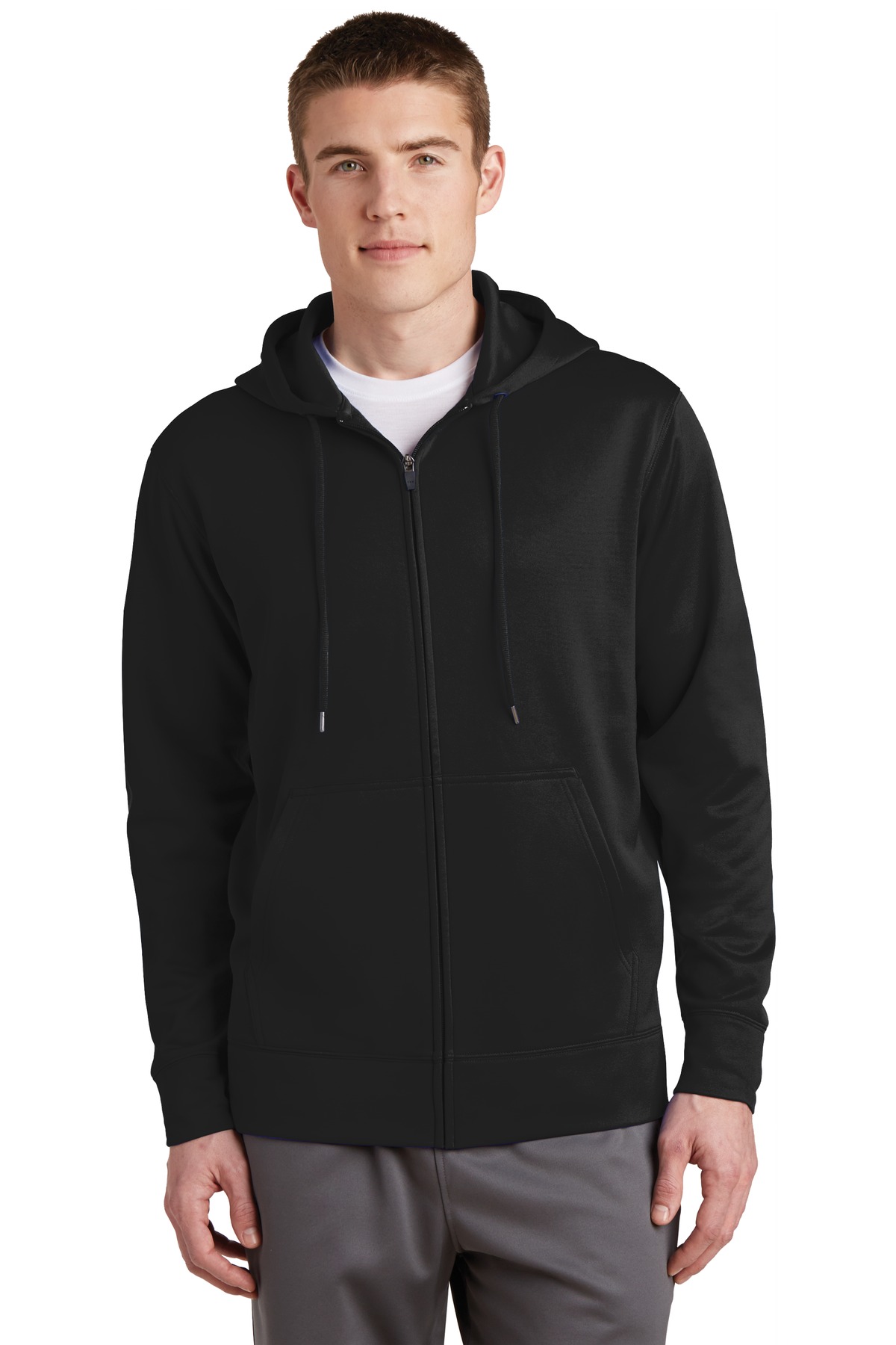 Sport-Tek Sport-Wick Fleece Full-Zip Hooded Jacket....