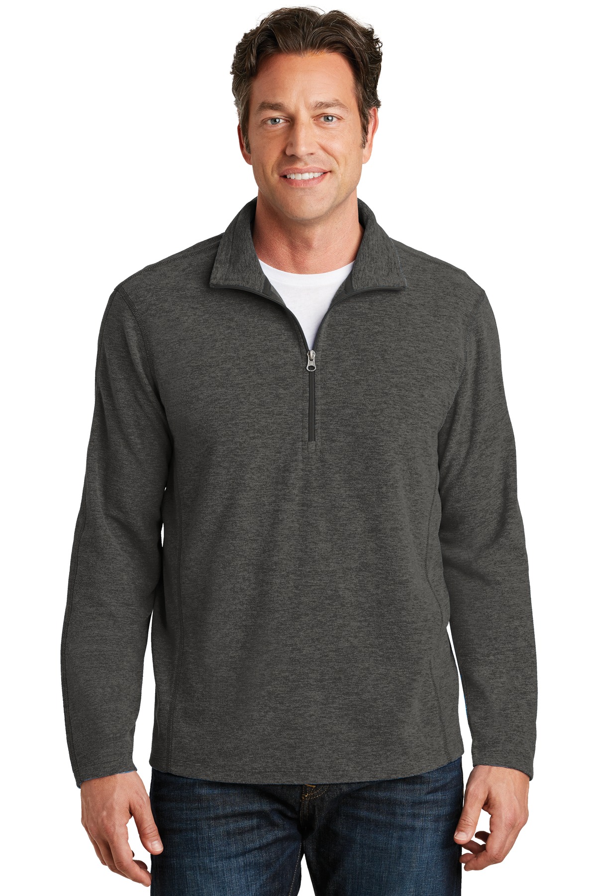 Port Authority Heather Microfleece 1/2-Zip Pullover....