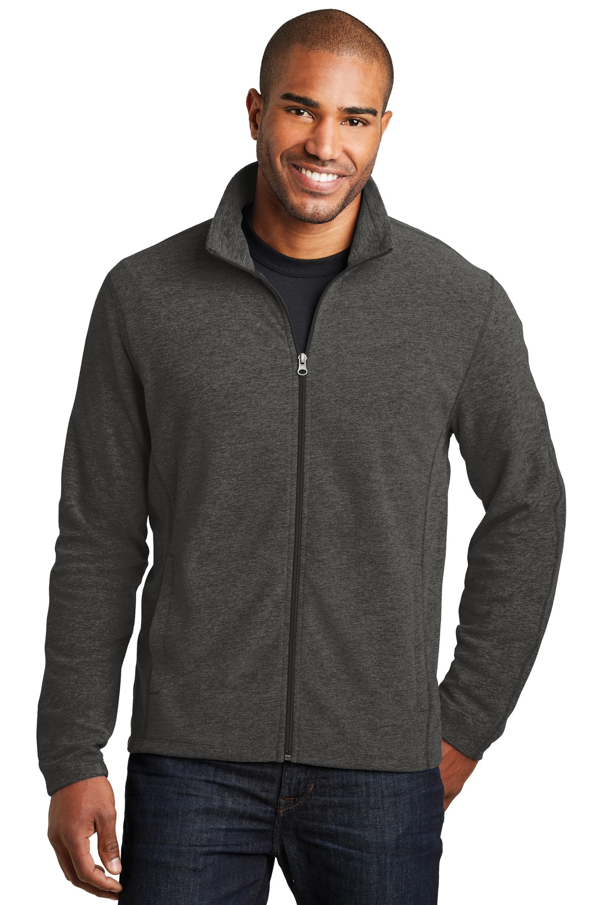 Port Authority Heather Microfleece Full-Zip Jacket....