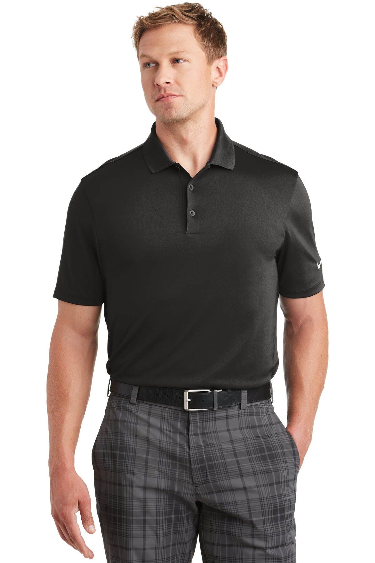 Nike Dri-FIT Classic Fit Players Polo with Flat Knit...