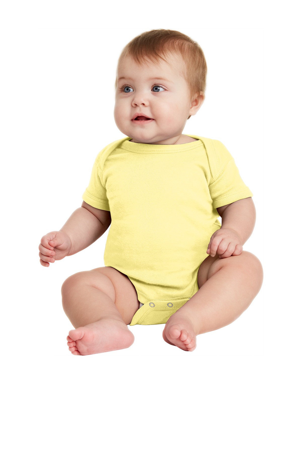 Rabbit Skins Infant Short Sleeve Baby Rib Bodysuit....