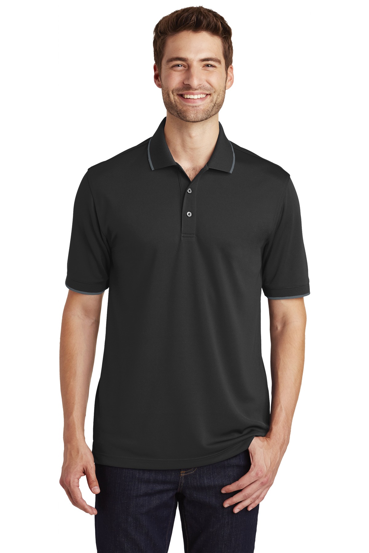 Port Authority Dry Zone UV Micro-Mesh Tipped Polo....