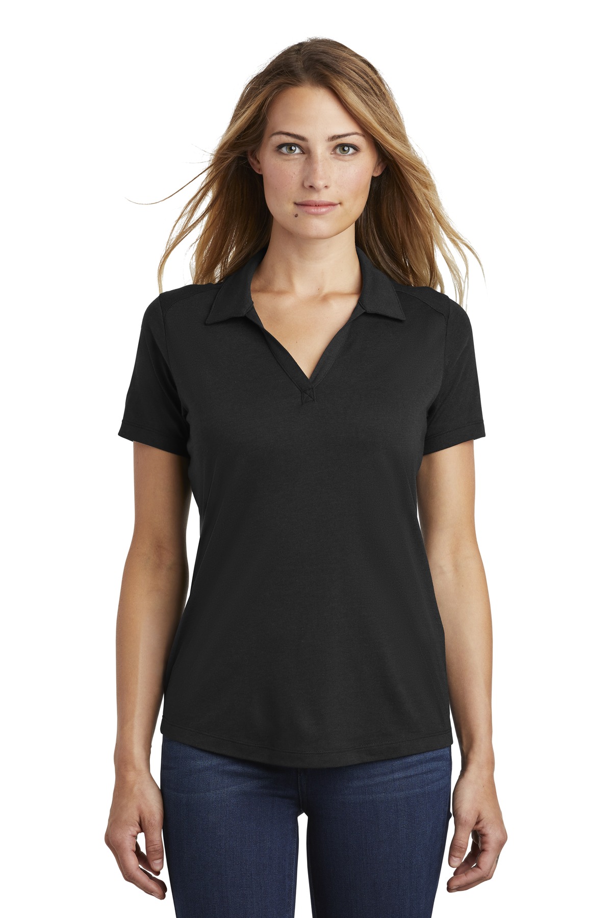 Sport-Tek Ladies PosiCharge Tri-Blend Wicking Polo....