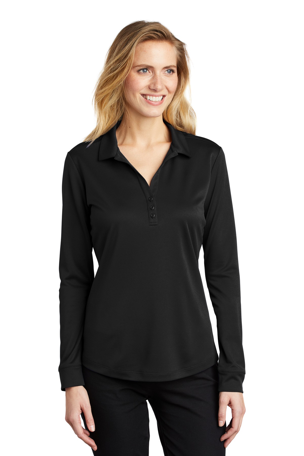 Port Authority Ladies Silk Touch Performance Long Sleeve...