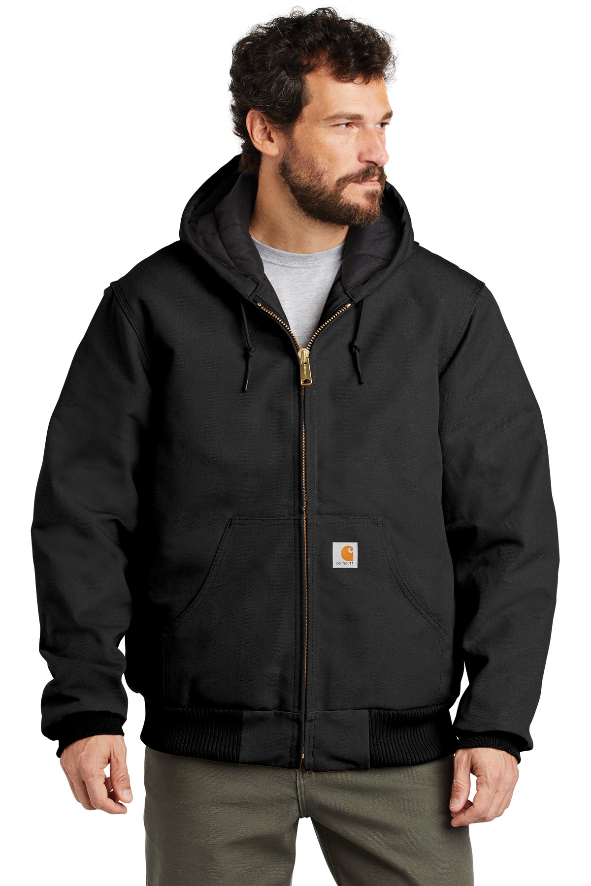 Carhartt Tall Quilted-Flannel-Lined Duck Active Jac....