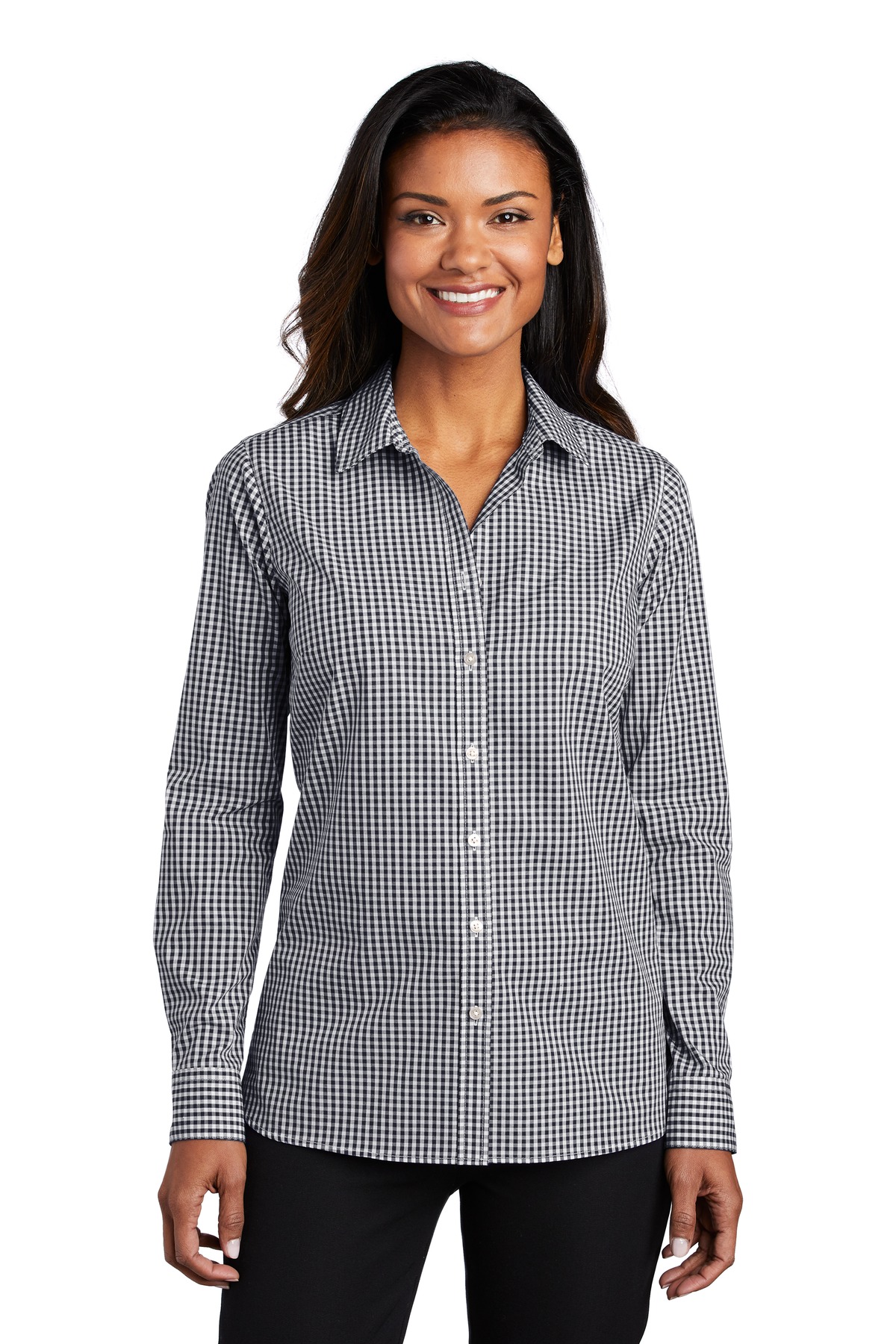 Port Authority Ladies Broadcloth Gingham Easy Care...