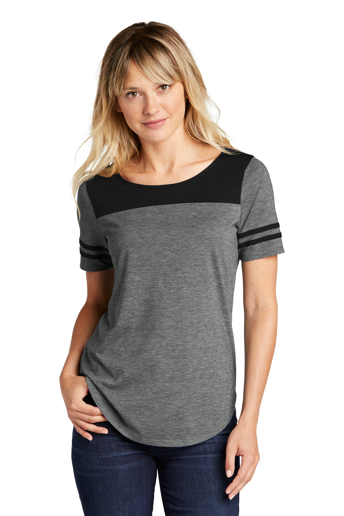 Sport-Tek Ladies PosiCharge Tri-Blend Wicking Fan Tee....