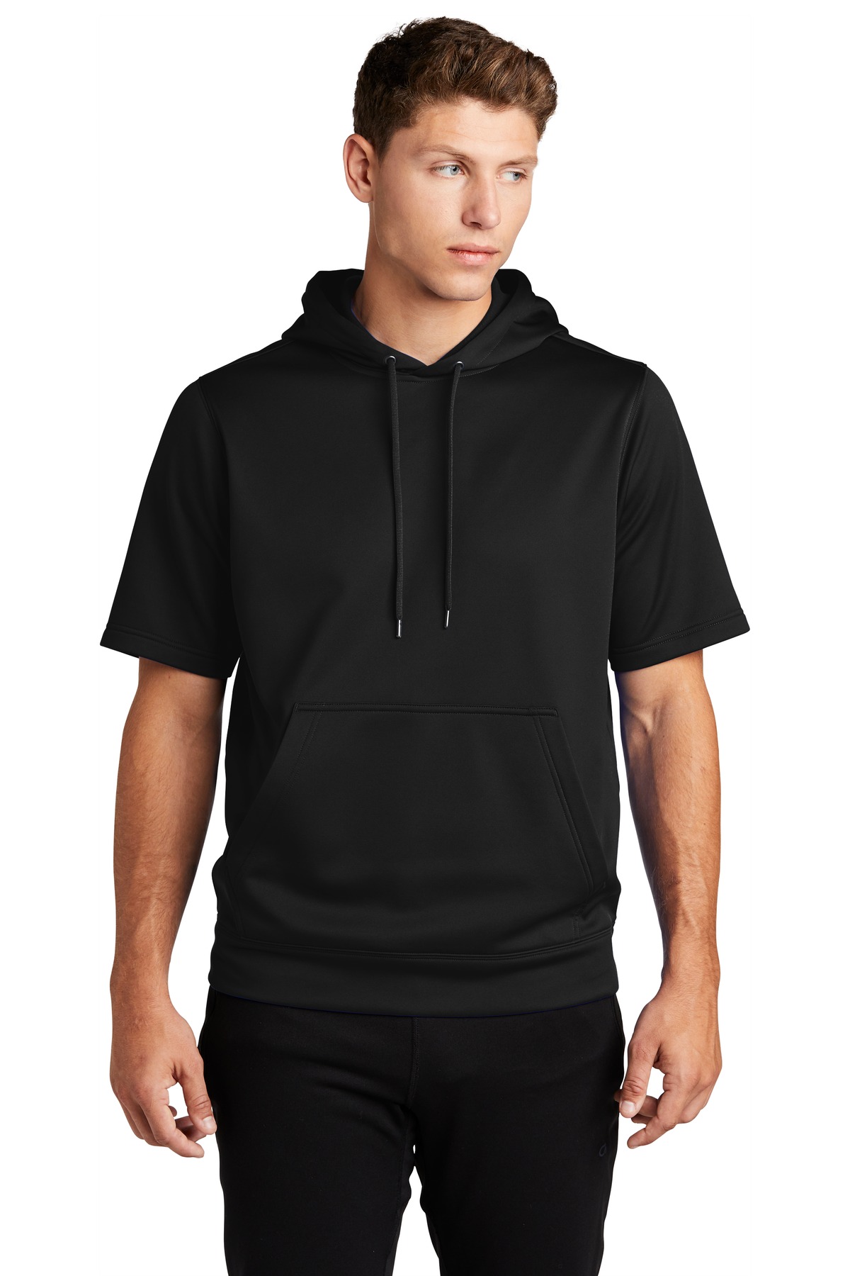 Sport-Tek Sport-Wick Fleece Short Sleeve Hooded Pullover....