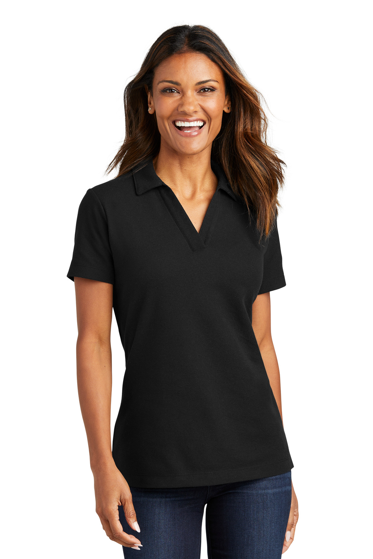 Port Authority Ladies C-FREE Cotton Blend Pique Polo...