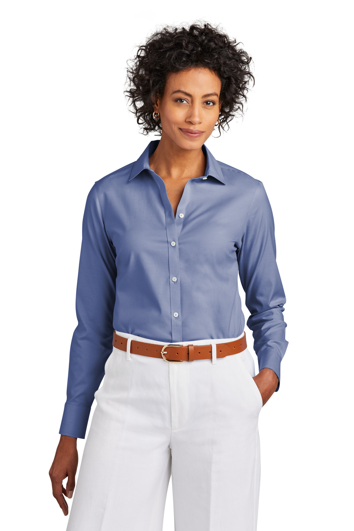 Brooks Brothers Women's Wrinkle-Free Stretch Pinpoint...