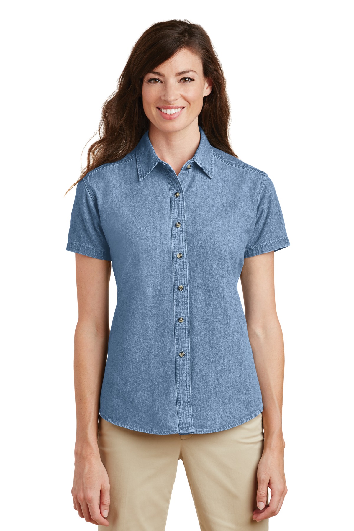 Port & Company - Ladies Short Sleeve Value Denim Shirt....