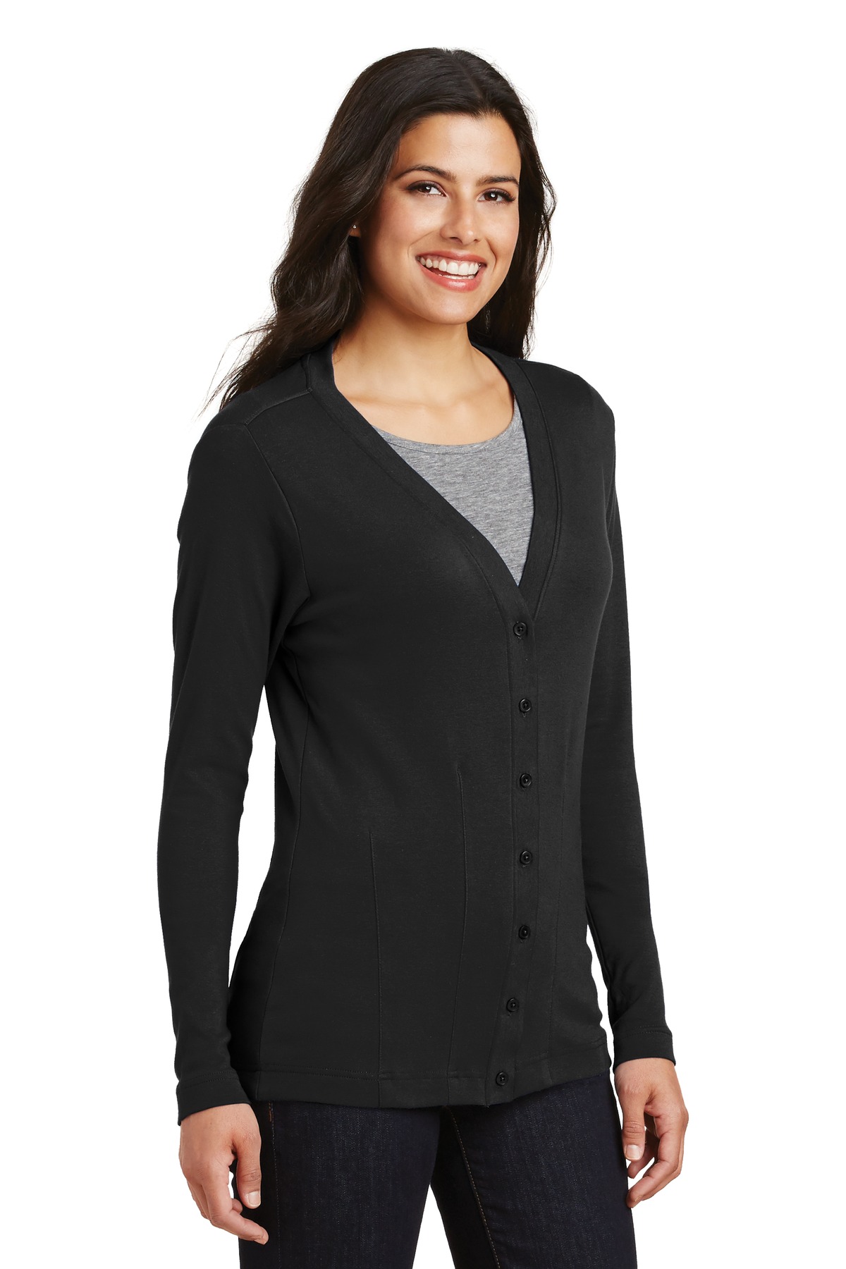 Port Authority Ladies Modern Stretch Cotton Cardigan. L515