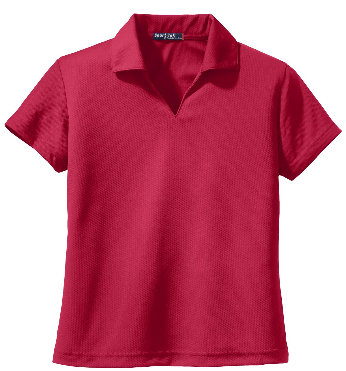 Sport-Tek Ladies Dri-Mesh V-Neck Polo. L469