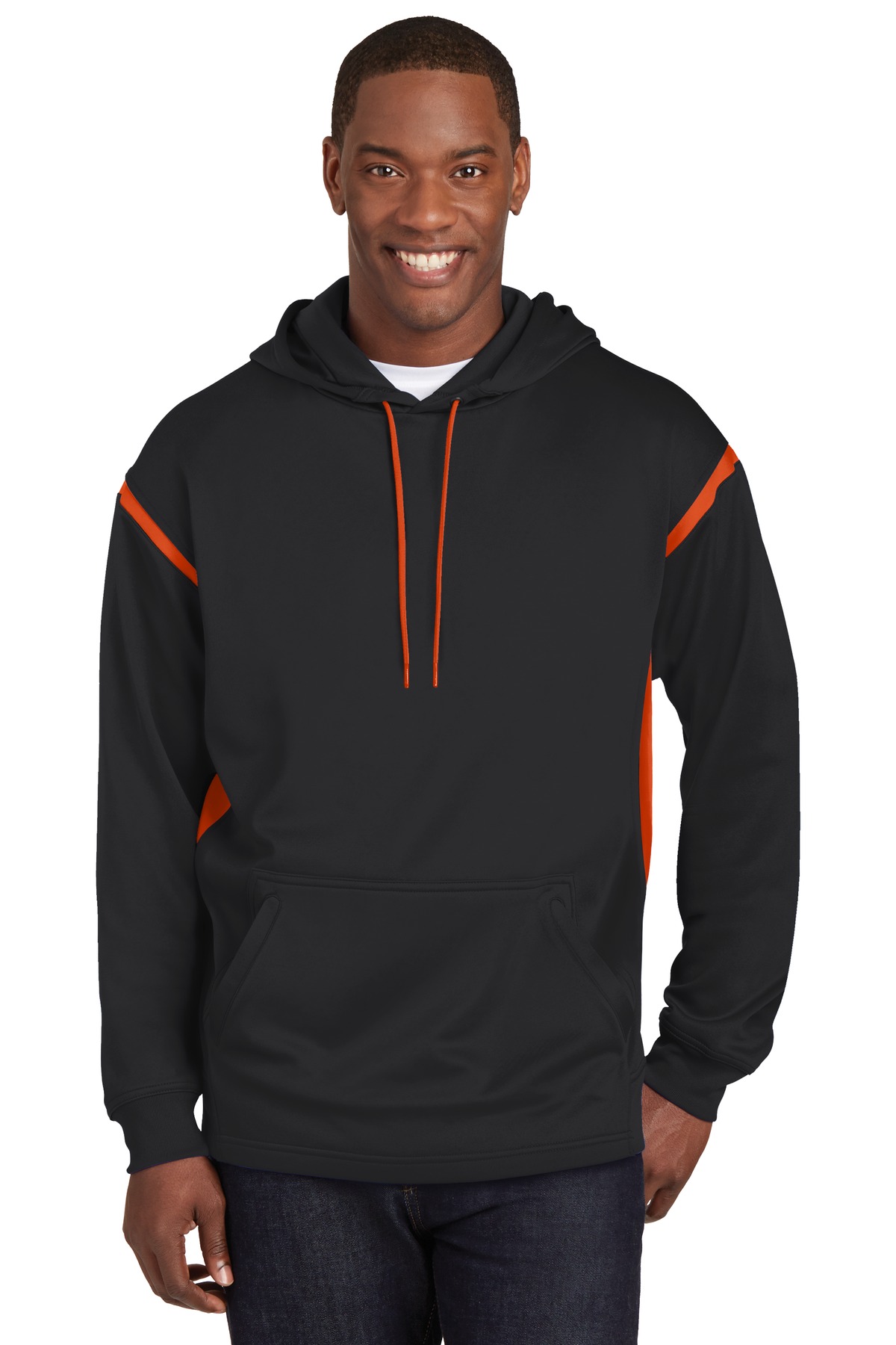 Sport-Tek Tech Fleece Colorblock Hooded Sweatshirt....